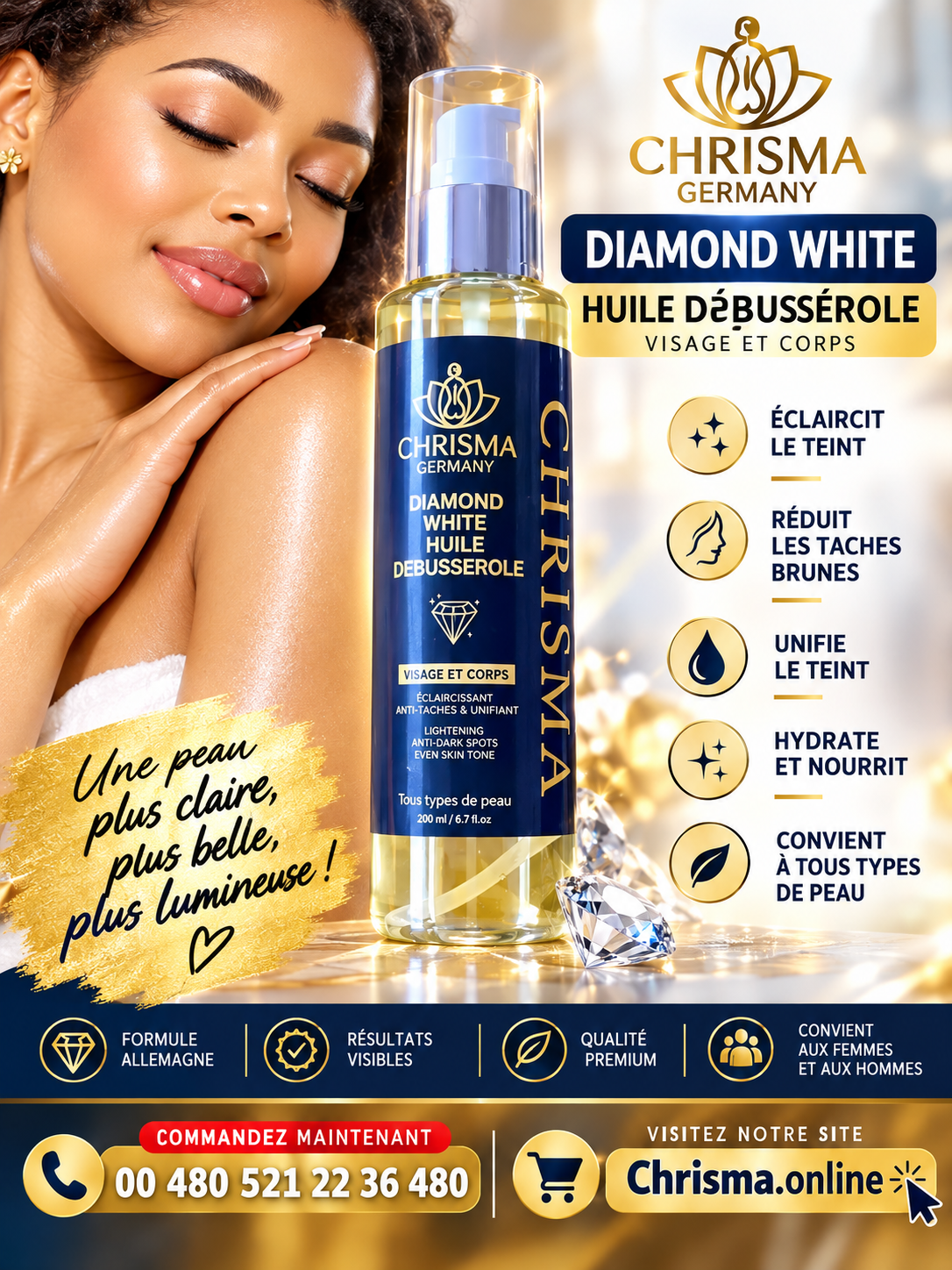 Huile super eclaicissante Diamond White