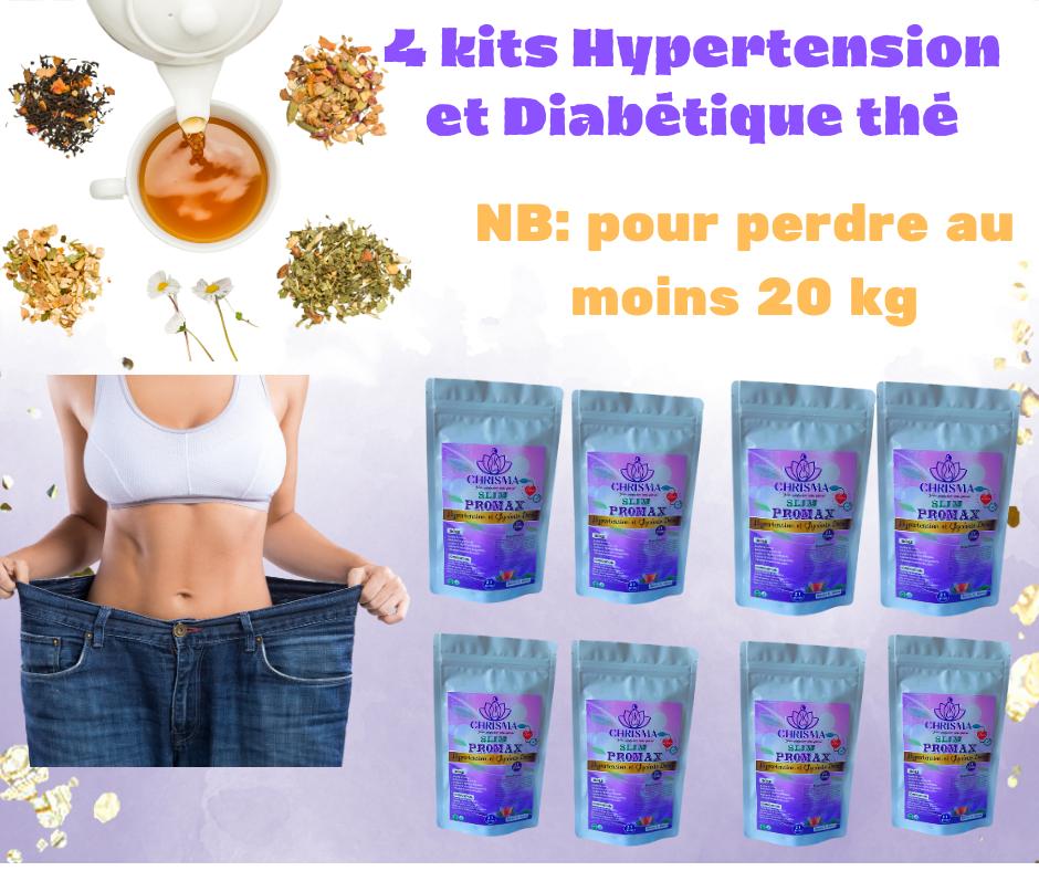 4 KITS SLIM PROMAX HYPERTENSION ET DIABETIQUE