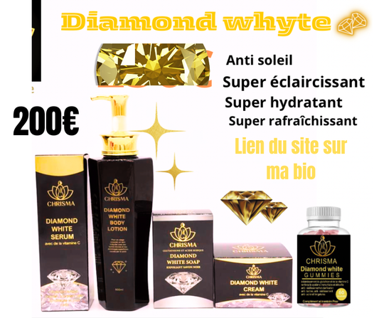 Gamme Diamond White complete de 6 produits avec son huile .